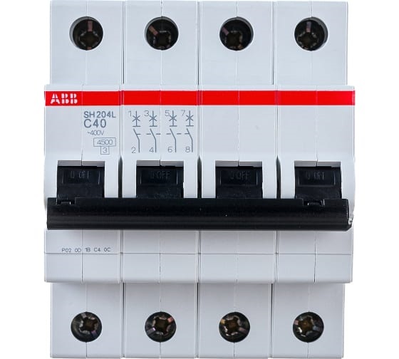Автоматический выключатель ABB SH204 4P 40А 2CDS244001R0404