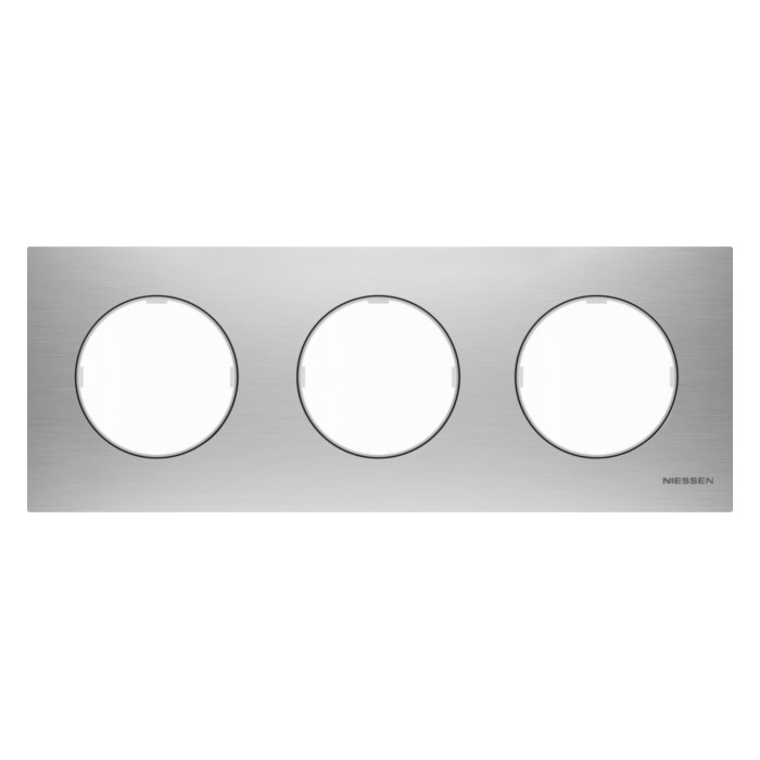Рамка 3 поста ABB SKY MOON, нержавеющая сталь, 2CLA867300A4001